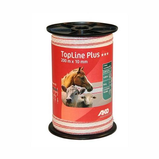 TopLine Plus Weidezaunband weiß/rot
